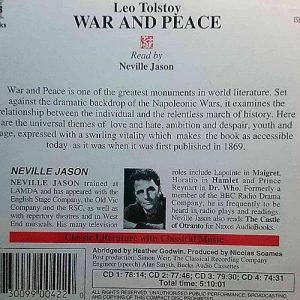 Leo Tolstoy : War and Peace : 4 CD Set : CD