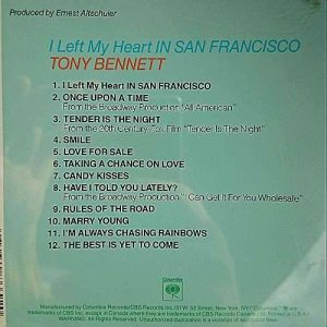 Tony Bennett : I left me heart in San Francisco : CD