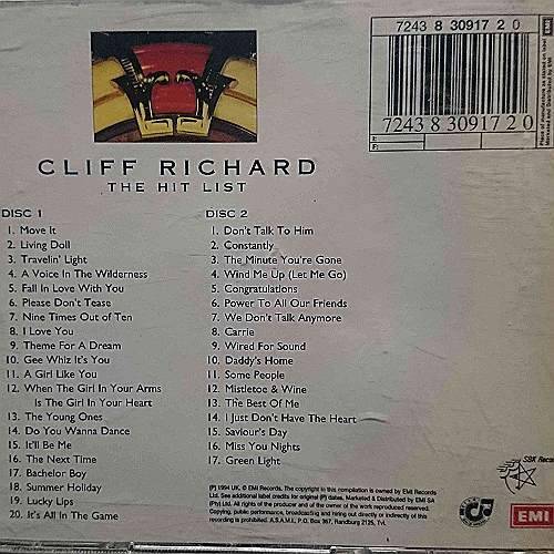 Cliff Richard : The Hit List : CD