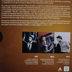 Brel (Jacques Brel)  : Music/Concert : 3 DVD Set