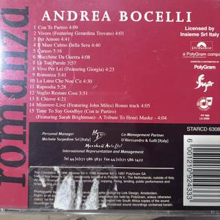 Andrea Bocelli : Romanza : CD
