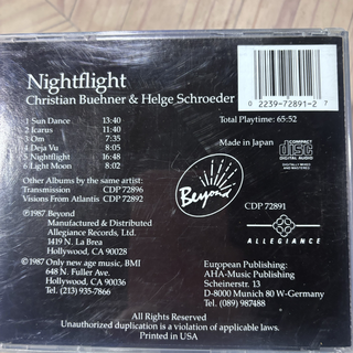 Christian Buehner & Helge Schroeder : Nightflight : CD