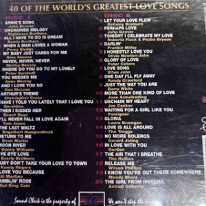40 of the WorldÂs Greatest Love Songs 2 CD Set : Various Artists : CD