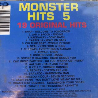 Monster Hits 5 Â 19 Original Hits : Various Artists : CD
