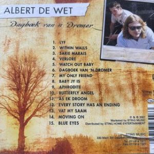 Albert de Wet: Dagboek van n droemer : CD