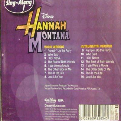 Hanna Montana:Ding-Along Disney : CD