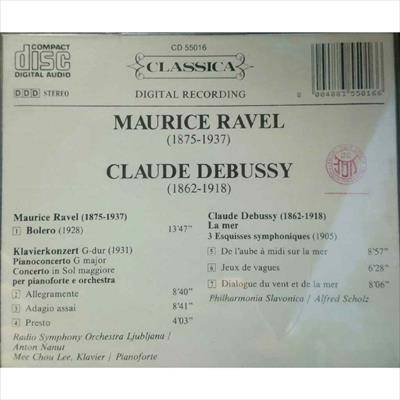 Maurice Ravel : Claude Debussy : Bolero : Klavierkonzert / Debussy : La Mer : CD