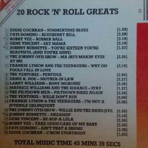 20 Rock n Roll Greats : Various Artists : CD