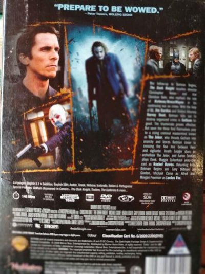 The Dark Knight : Christopher Nolan : Action/Crime/Thriller : DVD