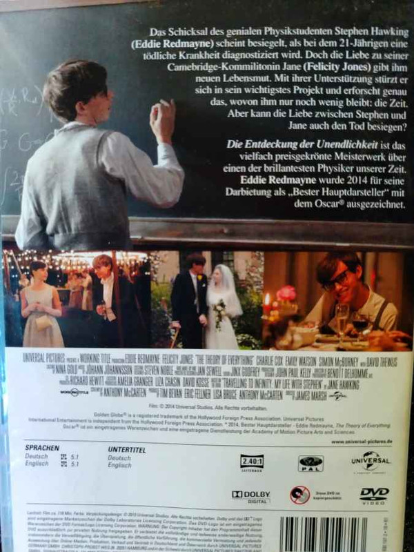 The Theory of Everything : Drama/Romance : DVD
