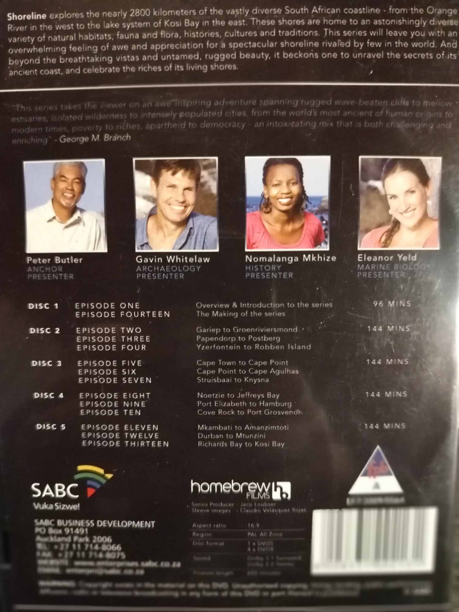 Shoreline: Discovering South Africa’s Coast : nature/travel : DVD